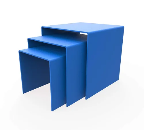 Vista 10 de FixtureDisplays® One Riser Combo - Cubo de 2 pulgadas de 3 caras con pedestal de plexiglás negro Lucite acrílico, accesorios para exhibición