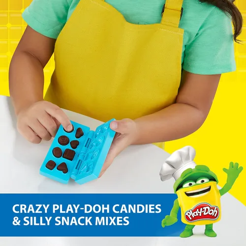 Vista 5 de Play-Doh Kitchen Creations - Juego de alimentos para fiesta de palomitas de maíz con 6 latas no tóxicas