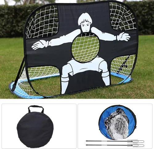 Vista 3 de Red de portería de fútbol para niños pequeños, portería de fútbol portátil de repuesto para entrenamiento emergente, redes de fútbol para patio