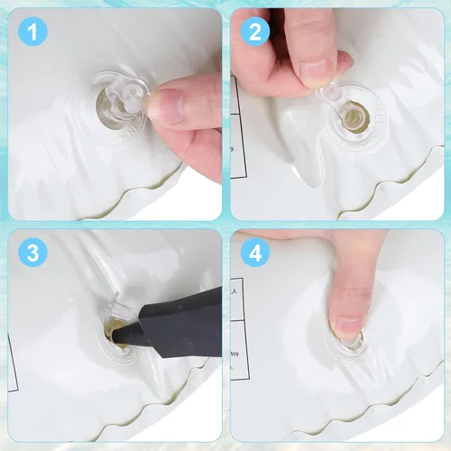Vista 4 de JarThenaAMCS 4 flotadores inflables para piscina, 4 colores, anillos de natación retro a rayas, tubos de piscina para adultos, adolescentes, verano