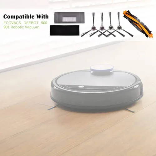 Vista 4 de Kit de filtro y cepillo de repuesto para ECOVACS DEEBOT 900 901 Aspiradora robótica Accesorios Piezas
