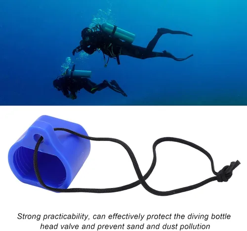 Vista 4 de BORDSTRACT Tapa de válvula de tanque de buceo, tapa de tapón de tanque de buceo de goma roscada, protector universal de tapa de válvula de tanque