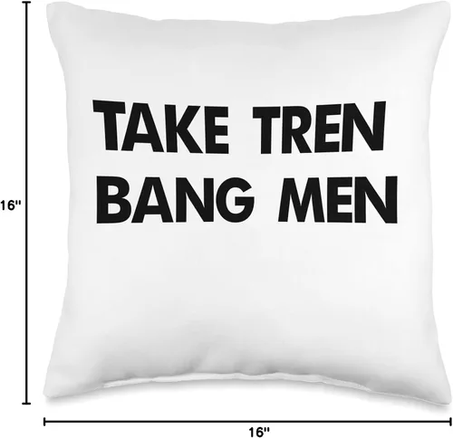 Vista 4 de Take Tren Bang Men Funny Bodybuilding Design Aesth Take Tren Bang Men - Almohada estética con diseño de culturismo, 16 x 16 pulgadas, multicolor