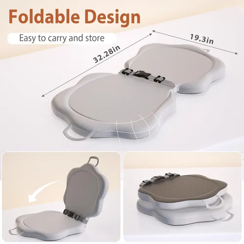 Vista 3 de Cambiador de pañales para bebé, tapete plegable para cambiador de pañales, impermeable y antideslizante, lavable, de cuero suave, cambiador