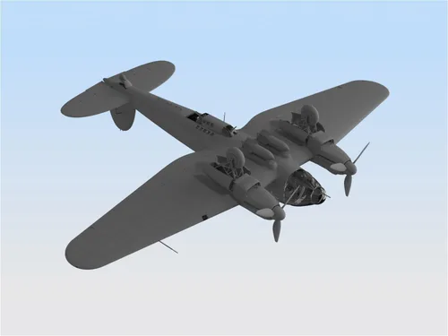 Vista 4 de ICM ICM48263 148-He 111H-16, bombardero alemán de la Segunda Guerra Mundial