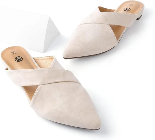 Vista 2 de Rekayla Zapatos mocasines sin espalda con punta cerrada para mujer.