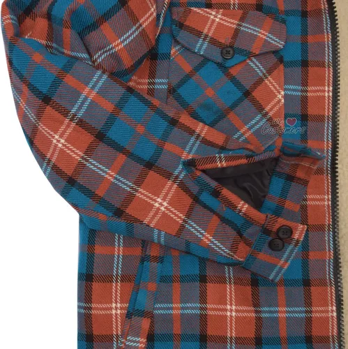 Vista 6 de Lumberjack Sherpa - Chaqueta con capucha con forro de lana y 4 bolsillos, camisa de trabajo para hombre, chaqueta con capucha para hombre
