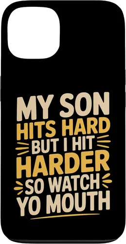 Vista 7 de My Son Hits Hard But I Hit Harder So Watch Yo Mouth - Case for iPhone XR