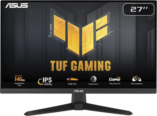 Vista 16 de ASUS TUF Gaming 24" (23.8" visible) Monitor 1080P (VG249QE5A) - FHD, overclock de 144Hz a 146Hz, IPS, sincronización de desenfoque de movimiento