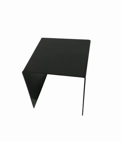 Vista 2 de FixtureDisplays® One Riser Combo - Cubo de 2 pulgadas de 3 caras con pedestal de plexiglás negro Lucite acrílico, accesorios para exhibición