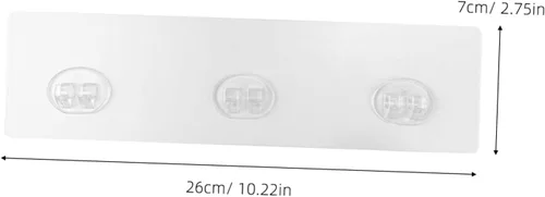Vista 2 de 4pcs PE Adhesive Hooks, Detachable Wall Mount for Closet Bathroom