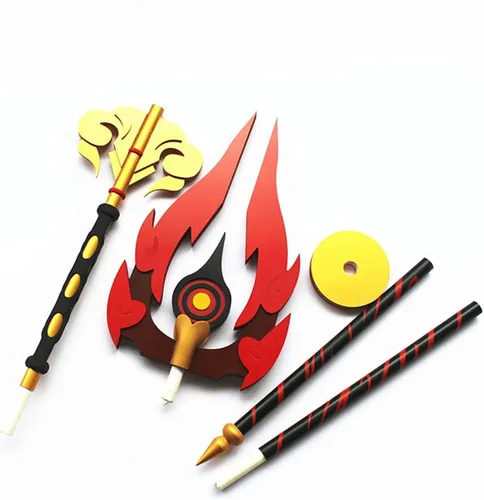 Vista 3 de RAVPump Accesorios de cosplay Genshin Impact Cosplay Armas - 709in Genshin Hu Tao ZhongLi Armas de cosplay de arma de Homa desmontables de lanza