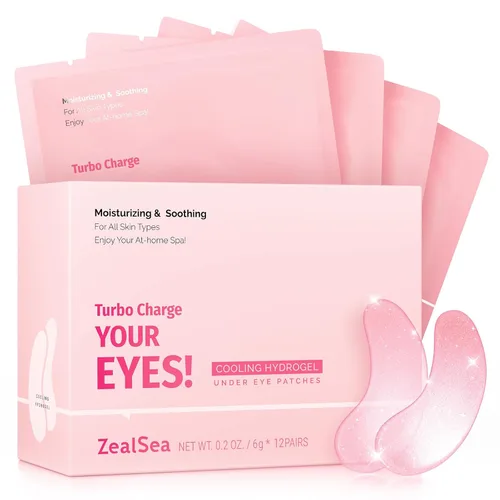 Vista 8 de ZealSea - 8 pares de mascarillas para debajo de los ojos para ojeras y ojos hinchados - Parches hidratantes para ojos, parches de gel para ojos