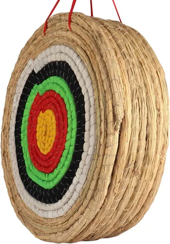 Vista 13 de Objetivos de tiro al arco Dostyle tradicionales de paja sólida redonda con cara de cuerda de tres capas para práctica de tiro con arco