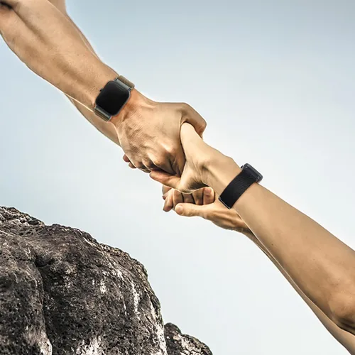 Vista 7 de Paquete de 2 correas elásticas de nailon compatibles con Amazfit Active 2/Active 3 Premium/Active, correas deportivas de repuesto suaves de 0.787