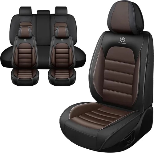 Vista 16 de Fundas de asientos de automóvil para Dodge Ram 1500 2004-2011, funda de asiento de cuero PU impermeable, suave y transpirable con bolsillos