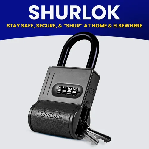 Vista 9 de ShurLok SL-100W candado a combinación de cuatro dígitos azul, SL-200W