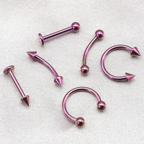 Vista 5 de BLISI G23 - Piercing de titanio para el cuerpo, joyería de 16G, anillos curvados para cejas, labios, nariz, tabique, herradura, cartílago, tragus