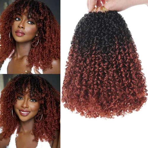 Vista 20 de COOKOO 6 pulgadas 8 paquetes Cabello de Ganchillo Pre-enrollado Yanky Twist para Mujeres Negro Natural Mini Passion Twists Pre-retorcido Cabello