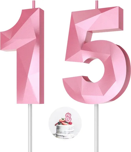 Vista 67 de Velas de cumpleaños con números (0 velas negras), forma de diamante 3D, decoración de pastel de feliz cumpleaños para niños y hombres, cumpleaños
