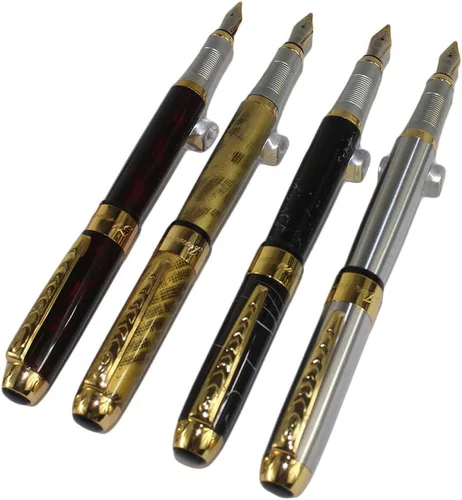 Vista 10 de Gullor 3 piezas en set 606 pluma estilográfica con cartuchos en 3 colores con estuche para pluma