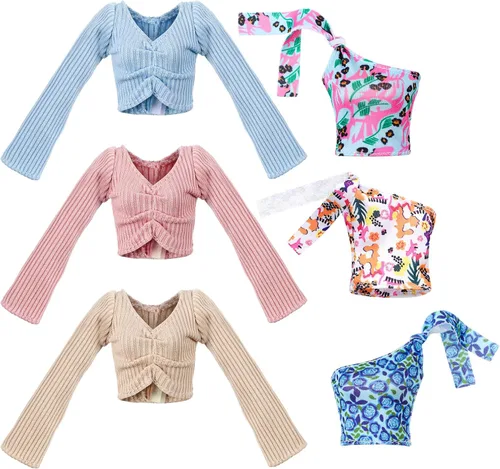Vista 12 de Bencailor 6 piezas de ropa de muñeca para 11.8 pulgadas, estilo clásico, color vibrante