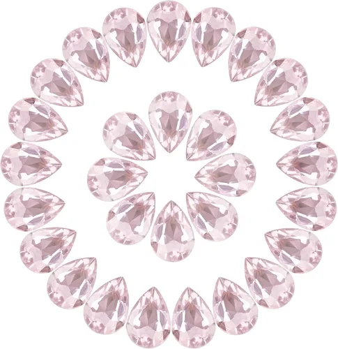Vista 17 de Jyukan DIY lágrima de cristal AB resina diamantes de imitación Pointback cristal facetado fabricación de joyería artesanal (50 unidades)