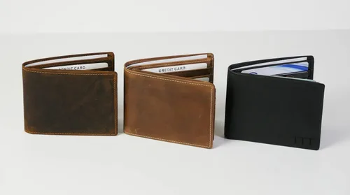 Vista 9 de Carteras personalizadas para hombres regalos personalizados para hombres cartera personalizada para hombres cuero de grano completo grabado