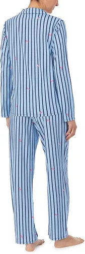 Vista 2 de Nautica Conjunto de pijama de manga larga con botones en la parte delantera y pantalón para mujer