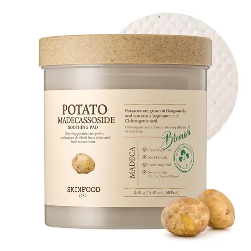 Vista 10 de SKINFOOD Almohadillas Tónicas con Péptidos de Bellota para Poros, Tónico Facial Coreano para el Cuidado de la Piel, Minimización de Poros