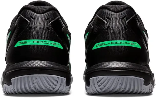 Vista 5 de ASICS Zapatos de voleibol Gel-Rocket 10 para hombre, Negro, M US Negro/New Leaf