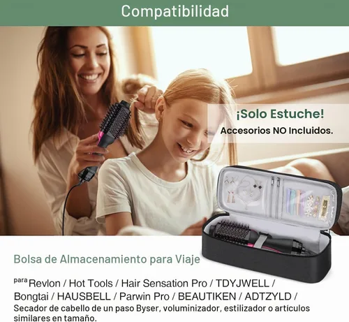 Vista 2 de SITHON Estuche de transporte de viaje de doble capa para Shark FlexStyle/SmoothStyle, bolsa organizadora de almacenamiento resistente al agua
