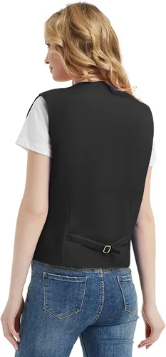 Vista 3 de TopTie - chaleco unisex para uniforme de barman, supermercados, voluntarios.