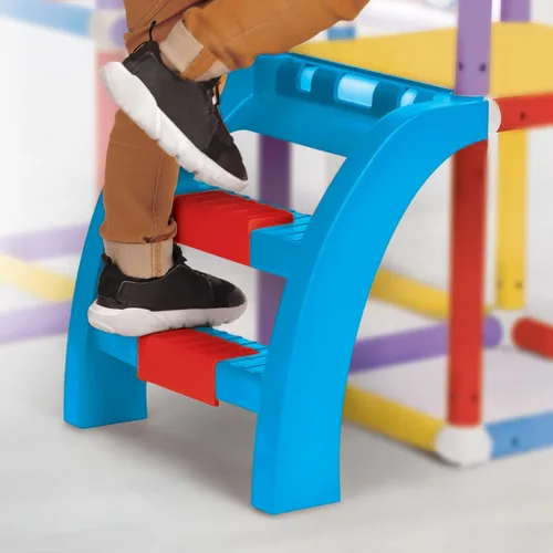 Vista 4 de Fisher-Price Estructura de juego de gimnasio de la selva con tobogán para niños con juego de lanzamiento de bolsas de frijoles, juego activo