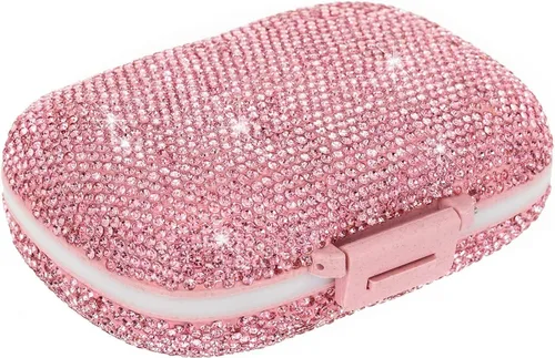Vista 20 de Organizador de píldoras de medicina Pastillero de viaje para bolso Pastillero portátil Pequeño contenedor de píldoras Lindo estuche de píldoras