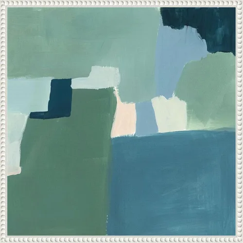 Vista 9 de Amanti Art Lienzo enmarcado para pared, 16 x 16 pulgadas, verde azulado y salvia I de Victoria Barnes, lienzo enmarcado para pared, obras de arte