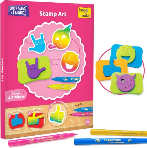 Vista 3 de Kit de manualidades Imagimake - Artes y manualidades para niños de 5 años en adelante - Arcilla de secado al aire, papel para quilling, arte