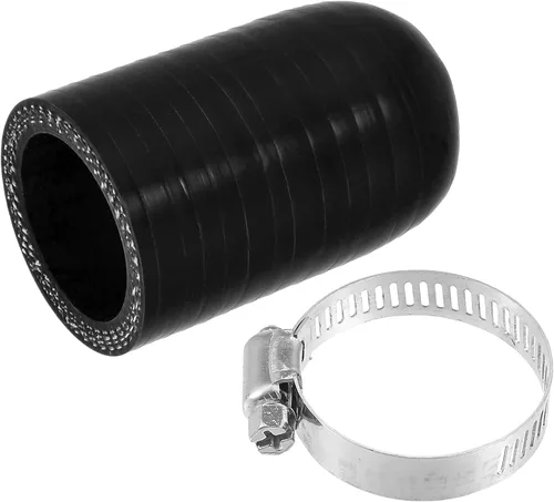 Vista 12 de uxcell 1 Unidades 0.236 in ID silicona refrigerante tapa con abrazadera para calentador de refrigerante derivación vacío puerto de agua negro