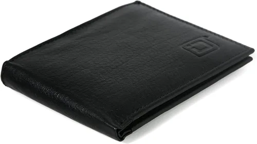 Vista 5 de Cartera RFID de cuero genuino plegable con 6 ranuras - Carteras protectoras para hombre, Negro