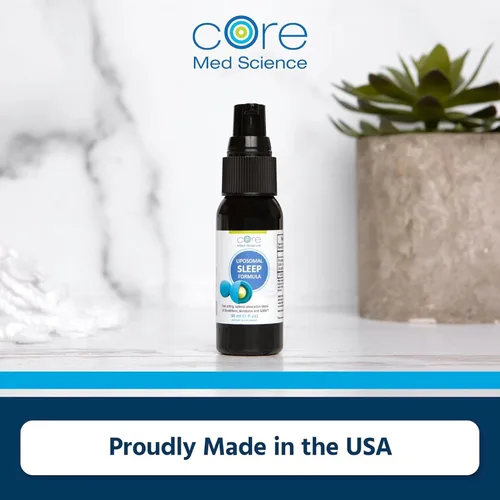 Vista 7 de Core Med Science Fórmula liposomal en aerosol oral para dormir, 1 onza líquida, el spray de melatonina apoya un sueño reparador y de calidad