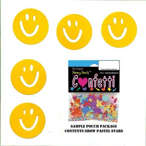 Vista 3 de Confeti Smiley Face Amarillo - Paquete al por menor #9252 QS0