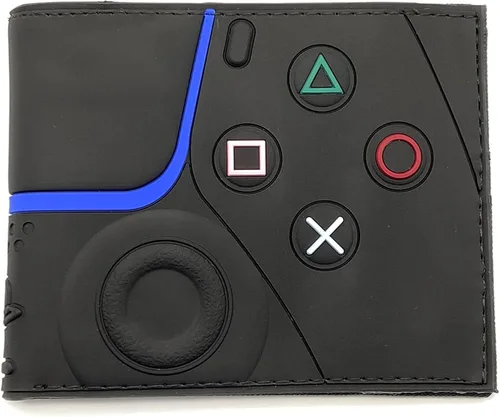 Vista 2 de Cartera retro inspirada en Gamepad para niños, material de superficie de silicona con diseño clásico de gamepad, múltiples ranuras para tarjetas