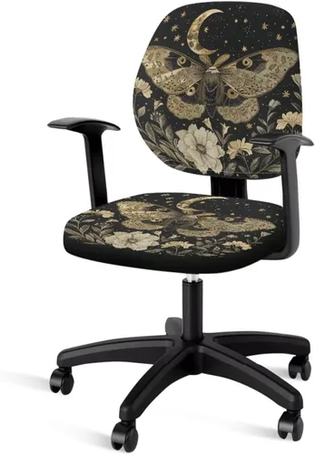 Vista 14 de Funda para silla de oficina con diseño de mariposa de 2 piezas, fundas para silla de juegos, bonitas fundas transpirables para silla de escritorio