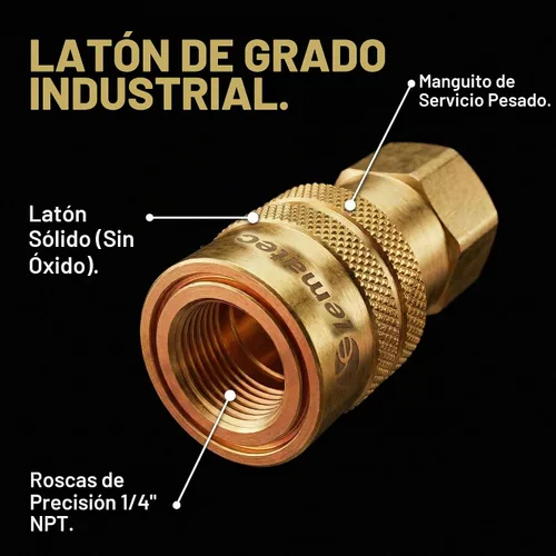 Vista 4 de LE LEMATEC Kit de accesorios de manguera de aire, conexión rápida 1/4 NPT