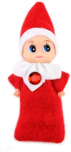 Vista 7 de WULEEUPER - Muñeca pequeña de elfo, diseño de elfos de Navidad. Regalos de decoración de Navidad