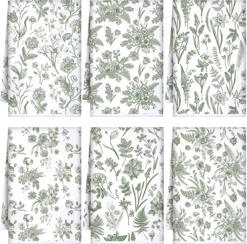 Vista 15 de Boyiee Juego de 6 toallas de cocina de ganado Highland, divertidas toallas de baño de vaca en blanco y negro, absorbentes de 24 x 16 pulgadas, lindo