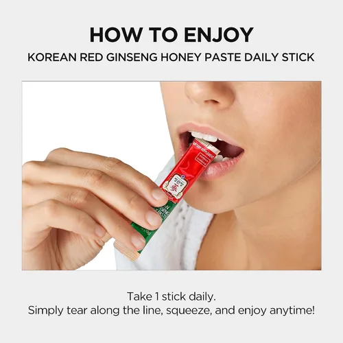 Vista 6 de JUNG KWAN JANG Pasta de Miel de Ginseng Rojo Coreano en Barra Diaria Hongo Poria, Extracto de Rehmannia Hong Sam Jin Go Daily Potenciador