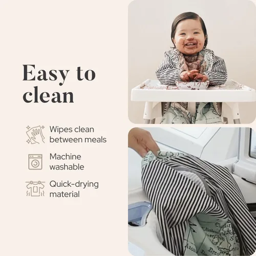 Vista 3 de Premium Baby Led Weaning Bib - Full Coverage with Lap Protection - Water-Resistant Long Sleeve Smock