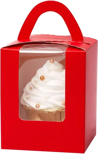 Vista 28 de qiqee Cajas para magdalenas verdes, soportes individuales desechables para magdalenas, 50 piezas, cajas individuales para magdalenas con ventana