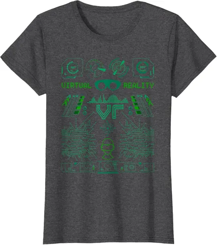 Vista 4 de Camiseta de realidad virtual VR Retro Gamers, Negro, S